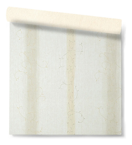 Papel Vinilico Gris Claro C/hojas Muresco Cypress 4032/3 Ds
