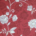 Papel Vinilico Texturado Flores F/ Rojo Ayun Muresco 6403/3