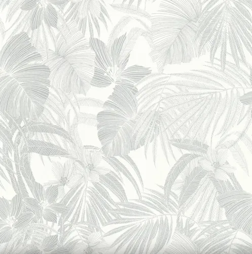 Papel Vinilico Importado Nomad 51303 Hojas Muresco Plateado