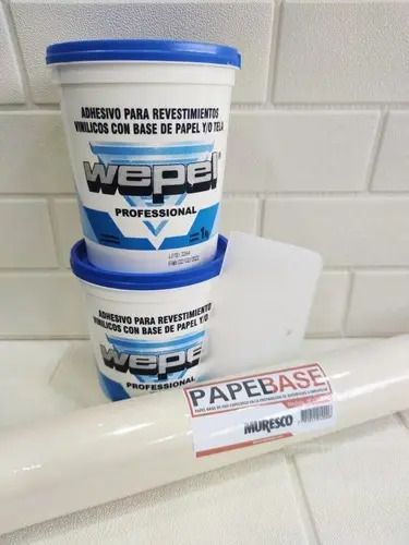 Adhesivo X 2kg Wepel + 1 Papel Base Muresco + Espátula