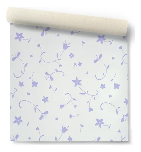 Papel Vinilizado F/ Blanco Flores 1180/1 Decorpaper Muresco