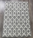 Alfombra Carpeta Visdom 1,00 X 1,50 Mts Gris Y Blanco Dib