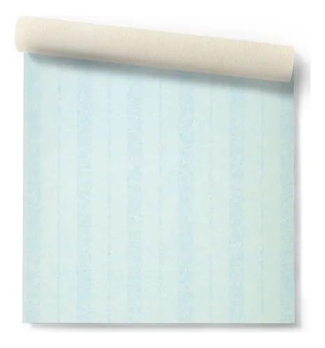 Papel Vinilizado Rayado Celeste Decorpaper Muresco 1181/1 Ds