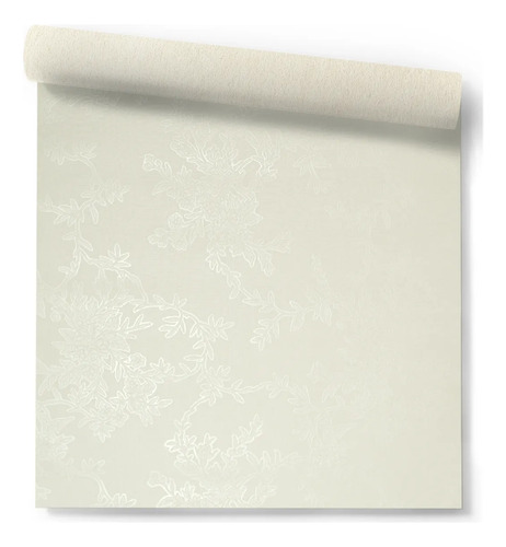 Papel Vinilico Crema Hojas Vanina Mizrahi 56/2 Muresco Ds