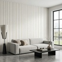 Papel Vinilico Sedado Rayado Diseño 209/4 Muresco Decostock Blanco