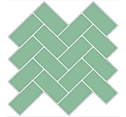 Cerámico Autoadhesivo Muresco Espiga 1672/1 Verde 26x26