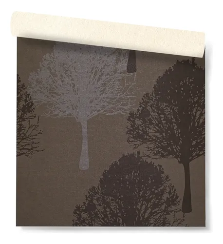 Papel Vinilico Marrón Texturado Árbol Muresco Urban 4701/1
