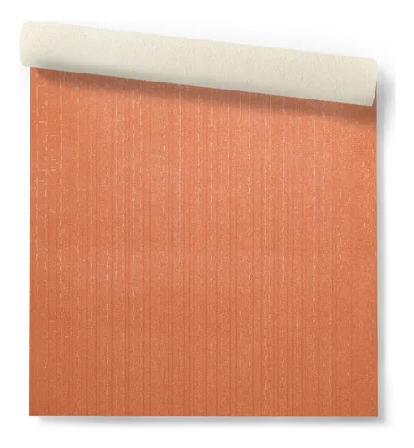 Papel Vinilico Rayado Muresco Anna 4903/4 Decostock Naranja Terracota
