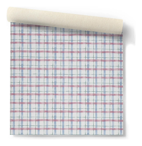 Papel Vinilico Cuadrille Acuarelado Rosa Azul Parkview Imperial Ds