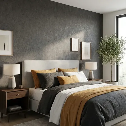 Papel Autoadhesivo Pared Texturado Rollo 0,60 X 5 Mts - 3m2 Gris Oscuro - Sombra