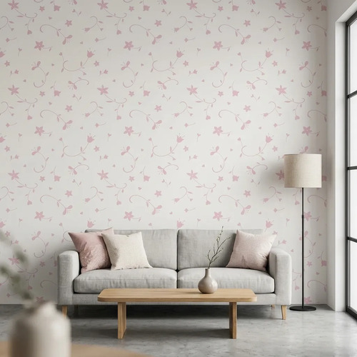 Papel Vinilizado F/ Blanco Flores 1180/3 Decorpaper Muresco