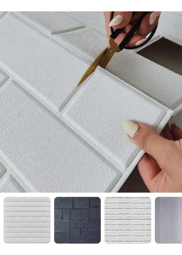Placas 3d Autoadhesivas Pared Muresco Pintable/lavable Ladrillo