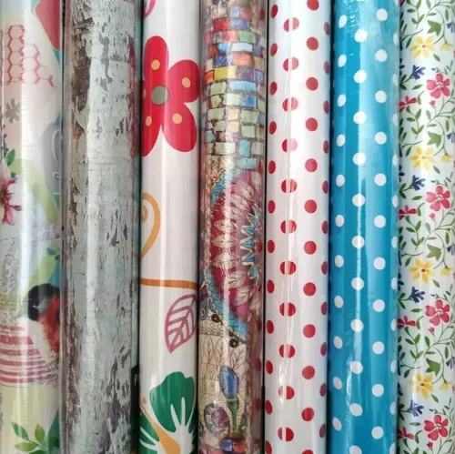 Rollo De Pvc Autoadesivo Muresco 0,45 M X 2 M Modelo Flores DecoStock
