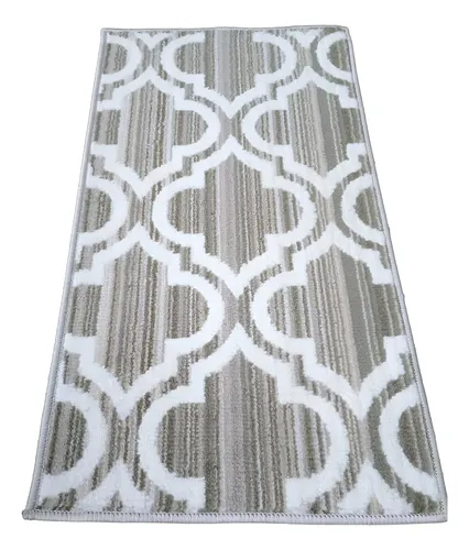 Alfombra Costado Cama Moderna 0,5x0,9 Vs. Modelos Pelo Corto - 0.5 cm, Gris claro, Hindú, 0.9 cm