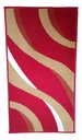 Alfombra Costado Cama Moderna 0,5x0,9 Vs. Modelos Pelo Corto - 0.5 cm, Rojo, Líneas, 0.9 cm