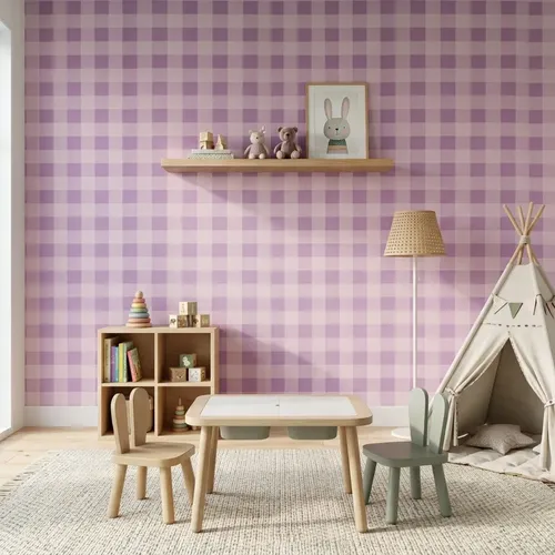 [9929/4] Papel Vinilizado Rayé Violeta Hashtag Muresco 9929/4