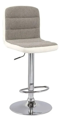 [newmo] Par Banquetas Taburete X 2 A Retapizar Tela Cromado Gris